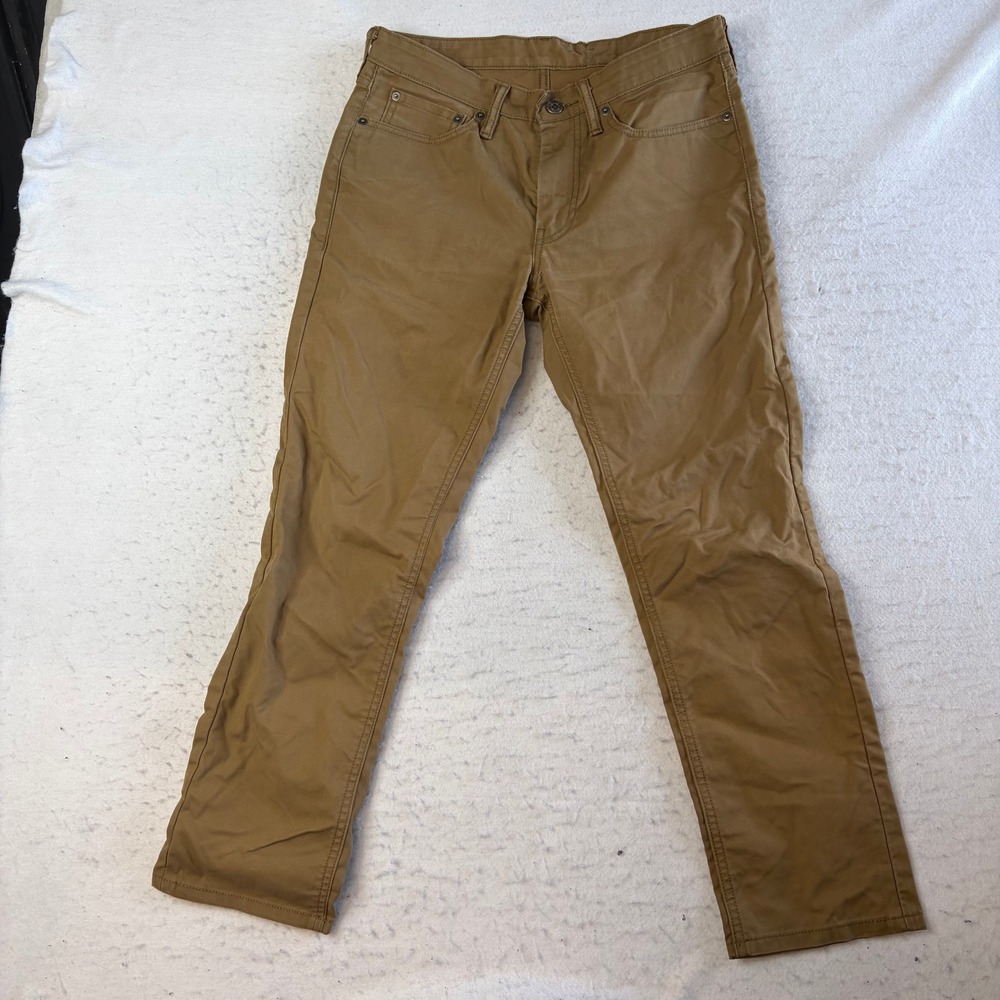Levi's 511 Commuter Slim Fit Pants Mens 31x32 Brown Canvas Stretch